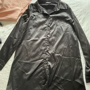 Silk shirt dress and belt